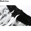 Bandana Shorts Men Color Block Ribbon High Street Men's Shorts Black White Shorts for Men 210603