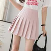 Gonna coreana primavera estate pantaloncini donna vita alta mini scuola sexy corta pieghettata kawaii giapponese rosa femmina 210619