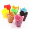 Liners de cupcake de papel sólido simples para bolinho de casamento envolve capas de patty Cup Bolo Festa de festa de festa DH5878