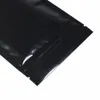 100 pièces noir fermeture éclair feuille d'aluminium Mylar sac thermoscellable refermable auto-scellant alimentaire café thé Snack stockage emballage pochettes