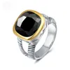 Uny ed kablo tel çift yüzüğü s tasarımcı fShion markası David Love Women Mücevher Vintage Antika Hediye Rings241a