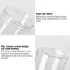 10pcs Aluminum Balm Cap Round Wide Mouth Plastic Storage Jars Container Clear Canister Transparent Travel Bottle Pot 30ml-150ml