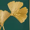 Ornements dorés simples Décoration d'intérieur Décoration moderne Accessoires Ginkgo Biloba Figurines Mariage 211108