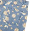 Kvinnors Denim Shorts Fit Planet Printed Mönster Kvinnor Pant Skolor Lös Streewear Sun Star Dames Jeans 210621