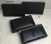 Carteira Niki preta Cart￣o de couro mono slots de z￭per comprido Pursa de carteira de carteira para mulheres embreagens de zip saco YLS2145288S