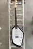 Rare Phantom VOX 6 Strings Mark V Teardrop Black Solid Body Electric Guitar 3 Single Coil Pickups, Tremolo Tailpiece, Vintage White Tuners