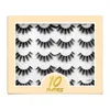 Reutilizável Handmade 3D Falso Eyelashes Extensões Luz Macio Curlying Up Crisscross Grosso Natural Mink Fake Lashes Eyes Maquiagem Acessório 7 Modelos DHL