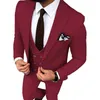 Бежевые свадьбы смокинги Slim Fit One Book Sours для мужчин пользовательских жениха костюм три штуки выпускные формальные костюмы мужского пола (куртка + брюки + жилет) x0909