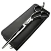 5.5/6/7/7.5 Inch Professional Barber Scissors Japan 440c Salon shears Shop Cutting Shears Set Razor Hairdressing 211224