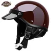 Casques de moto Casque en fibre de verre Demi-visage Casco Moto Capacete d'été Casque d'équitation Racing pour hommes Femmes