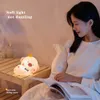 Bedroom lighting cute piggy silicone pat light home decoration lights
