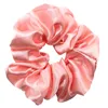 Satin Silk Solid Color Hair Ties Scrunchies Elastic Bands Women Luxury Soft Accessories Ponytail Holder Rope8972201