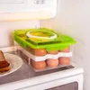 キッチンエッグホルダーエッグ収納ボックス24ホールポータブルプラスチック卵オーガナイザー屋外ピクニック冷蔵庫収納カートン210922