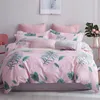 Nowy wiosenny letni łóżko pościel 4pcs/zestaw łóżka pokrywka łóżka tropikalna zielona roślina podwójna kołpak Zestaw Zestaw Home Tekstyles T200615
