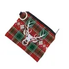 Monedero de dibujos animados de Papá Noel para mujer, mini tarjetero de lona, billeteras pequeñas con tema navideño, billeteras para tarjetas, regalo para niñas