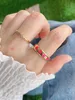 10PCS 2021 Colorful Enamel Star For Women Vintage Gold CZ Geometric Rings Female Party Jewelry