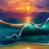 Modern Mural 3d Wallpaper Beautiful Sunset Landscape With Huge Waves Interior Home Decor Living Room Bedroom Painting Wallpapers