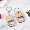 Sublimatie Houten Flesopener Sleutelhanger Hout Unieke Creative Gift Can Openers Kitchen Tool Catering Bier Aangepaste Flessen Opener