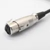 Câble de Microphone XLR 3 broches mâle à femelle câble de raccordement équilibré micro OFC câble d'extension Audio noir pour Microphone 2M