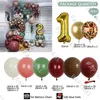 Party Dekoration 183st Animal Ballonger Set Garland Kit Jungle Safari Tema Tillbehör Favoriter Kids Boys Födelsedag Baby Shower