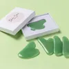 Розовый кварц Gua Sha Аметист Джейд черный обсидианский тигр глаз Опалит лицо массажер Оргоне