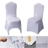 Universal Blancs Spandexs Chaise de fête de mariage Cover White Spandex Lycra Chaises de chaises pour les textiles de la maison ZC614