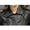 Faux cuir manteau femmes noir XS-4XL grande taille Moto veste printemps coréen court mince Chic PU Feminina LR25 210531