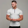 Cotton Men Polo Shirt Tops Fashion Plus Size Short Sleeve Gym Bodybuilding Fitness Homme Camisa