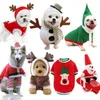 Père Noël Elk Bonhomme De Neige Veste Pour Animaux De Compagnie Pull Vêtements Chien À Capuche S-XXL Automne Et Hiver Vêtements Chauds Pour Animaux De Compagnie Chat Et Chien Veste