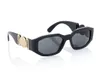 Unisex solglasögon 53mm för män och kvinnor sommarstil4361 Anti-ultraviolett Retro Shield Lens Plate Full Frame Fashion Eyeglasses Slumpmässig Box
