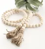 Perle en bois naturel pendentif décor de ferme perles de gland de corde de chanvre créatives style nordique décoration de maison de campagne à la main RRD6758