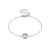 LEKANI Braccialetti in argento sterling 925 Bracciale da donna Faccina regolabile CZ Bracciale Regalo di gioielli in argento fine