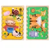 Blocs de Puzzle animaux 3D, Puzzle pour enfants, histoire Double face, jouets éducatifs W6