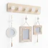 Nordic Wood Jas Hanger Muur Haak Home Decoratieve kleding S-sleutelhouder Gemonteerde Rack Shelf 220311