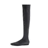 Autumn Winter Stretch Fabric Socks Women Boots Pointed Toe Sexy Thigh High Long Boots Female Ladies Over The Knee Boot Shoes Y1018