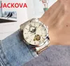 Top Seller Mens Meccanico Automatico Luna Orologi 40mm Fine Acciaio inossidabile Relogio Montre orologio maschile high-end Orologio da polso moda a carica automatica Regalo