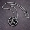 Pendant Necklaces Vintage Punk Skull Sheep Head COOL Necklace Round Quantum Stainless Steel Chain Link For Men Him Male Jewelry