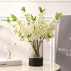 Dekorativa Blommor Kransar 5st Simulering Persika Blossom Silk Konstgjorda Heminredning POGGE PROPS FAKE VASE