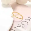 Boho Gold Silver Color Pearl Ring для женщин Мода Геометрический крошечный металлический кольцевой соединительные кольца колец шарж эстетики подарок ювелирных изделий G1125