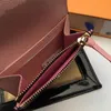 Whole Fashion Single 2361 Zipper pocke Men and Women leather wallet Luxurys Designers Bags purse with Brown Box Card1776