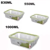 Rectangle glass food container Microwave heated bento meal prep containers Food Storage Box school Lunch box for kids 201015