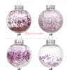 6cm Glitter Chic Bola de Natal Árvore Decorações Decorações Aniversário Ornamento Ornamento Esfera Xmas Partido Suprimentos Ano Novo Decoração 201017