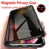 Metal 360 magnetväska till iPhone 13 12 11 Pro Cover Coque Bumper för iPhone XR SE2020 7 8 Plus XS Max Fasa Funda
