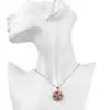 Anhänger Halsketten Mode Rose Gold Bunte Kristall Zirkon Blume Halskette Für Frauen Luxus Party Schmuck