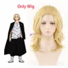 Anime Tokyo Revengers Manjiro Sano Cosplay Costume Wig Tokyo Manji Gang Prezydent Llaveros Hafty Jacket Halloween Party Y0903