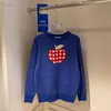 Ponts de femmes Designer2021 Pull à femmes chaudes couche rond Blue Polka à pois jacquard Pullover Sweater manteau automne aux femmes à manches longues TTK SAM F088