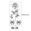 Sketch Flower Tattoo Sticker Sketch Tattoo Sticker Paper Rose Flower Black and White Flower Tattoo