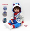 47cm Bebê Bonecos Bonecas Soft Silicone Vinil Bebe Reborne Menino Dolls Brinquedos Casa Jogar Criança Presente de Feriado Lol Q0910