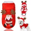 Dog Odzież Cute Pet Santa Elk Tkaniny Czerwony Kapelusz Festiwal Kot Boże Narodzenie Halloween Ubrania Kostium Kitten Puppy Dressing Akcesoria