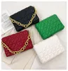 Shoulder Bags Trendy Thick Chain Bag Solid Color Casual Women Leather Handbags Female Flip Quilted Underarm Party Shopping Pouch